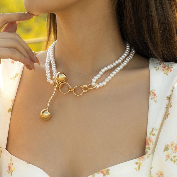 chokers women fashion white imitation pearl necklaces vintage choker ball cuff necklace for trend elegant wedding jewelry, Golden;silver
chokers women fashion white imitation pearl necklaces vintage choker ball cuff necklace for trend elegant wedding jewelry, Golden;silver