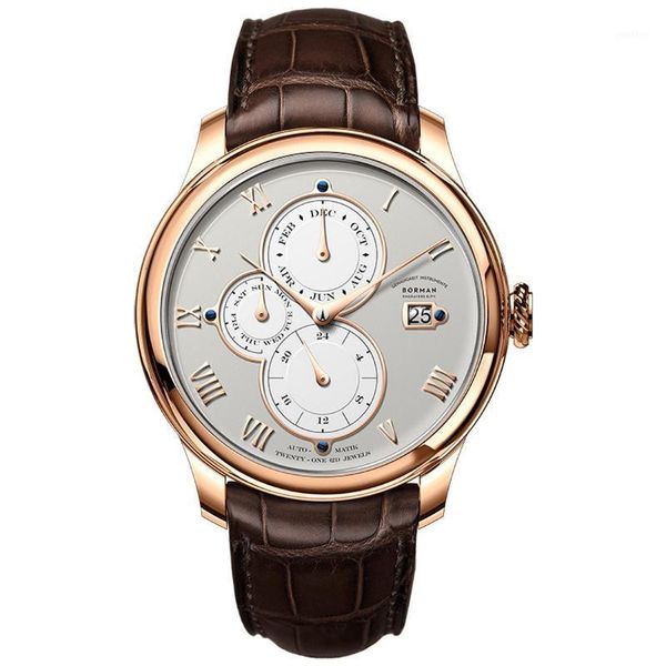 wristwatches borman mens automatic watches luxury watch mechanical wristwatch waterproof sapphire crystal triple windows week date 24 hour, Slivery;brown
wristwatches borman mens automatic watches luxury watch mechanical wristwatch waterproof sapphire crystal triple windows week date 24 hour, Slivery;brown