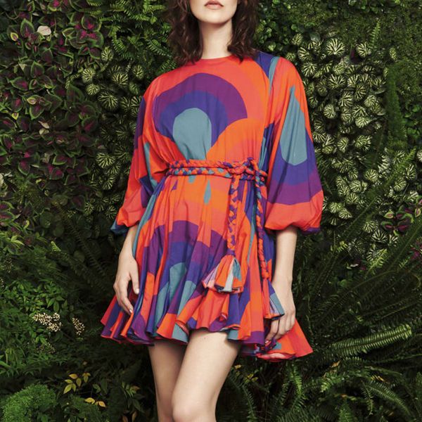 msxu dress spring fashion for high women quality printing belt short lantern sleeve attached a-line casual, Black;gray
msxu dress spring fashion for high women quality printing belt short lantern sleeve attached a-line casual, Black;gray