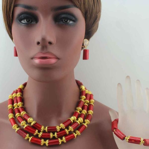earrings & necklace african coral beads jewelry set nigerian wedding red bridal wholesale hd86030, Silver
earrings & necklace african coral beads jewelry set nigerian wedding red bridal wholesale hd86030, Silver