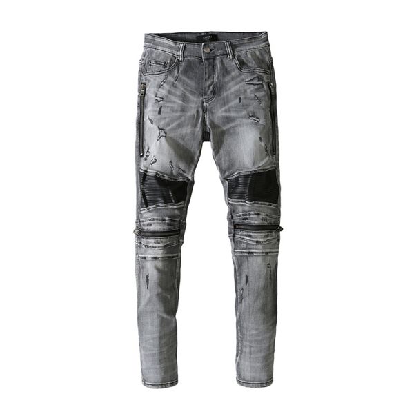 mens clothing distressed jeans pants hip-hop autumn punk style denim zipper ripped jeans fashion design straight motorcycle trousers, Blue
mens clothing distressed jeans pants hip-hop autumn punk style denim zipper ripped jeans fashion design straight motorcycle trousers, Blue