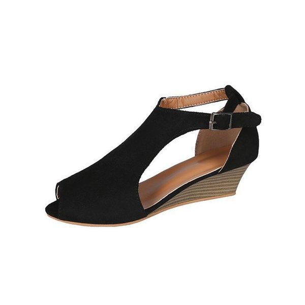 boots 2021 woman wedge buckles fish mouth sandals gladiator women mid heel ladies summer peep toe shoes, Black
boots 2021 woman wedge buckles fish mouth sandals gladiator women mid heel ladies summer peep toe shoes, Black