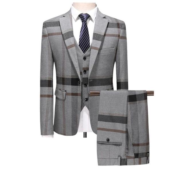 men's suits & blazers 2021 wedding plaid suit blue gray tuxedo slim men business dress mens luxury classic formal, White;black
men's suits & blazers 2021 wedding plaid suit blue gray tuxedo slim men business dress mens luxury classic formal, White;black