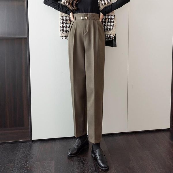 women's pants & capris woman 2021 fashion stretch loose womens trousers casual thickened for women button pockets belt ol clothing, Black;white
women's pants & capris woman 2021 fashion stretch loose womens trousers casual thickened for women button pockets belt ol clothing, Black;white