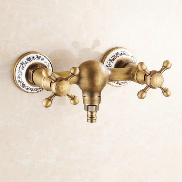 bathroom shower faucet 2 handles valve wall mount mixer antique brass exposed tap 6524 sets
bathroom shower faucet 2 handles valve wall mount mixer antique brass exposed tap 6524 sets