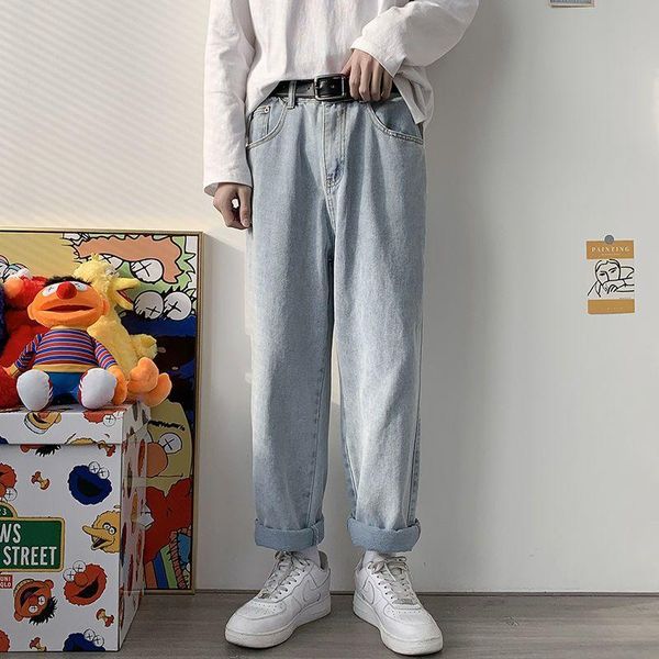 men's jeans hong kong-style pants loose wild trend solid color straight-leg men summer thin korean style mid-waist wide-leg jean, Blue
men's jeans hong kong-style pants loose wild trend solid color straight-leg men summer thin korean style mid-waist wide-leg jean, Blue