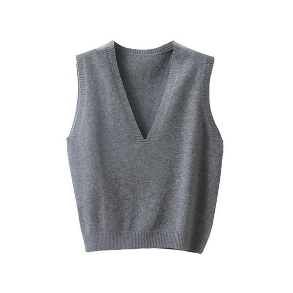 sweaters autumn winter elasticity 100% cashmere and wool sweater women sleeveless v-neck knitted vest female casual tank pullov, White;black
sweaters autumn winter elasticity 100% cashmere and wool sweater women sleeveless v-neck knitted vest female casual tank pullov, White;black