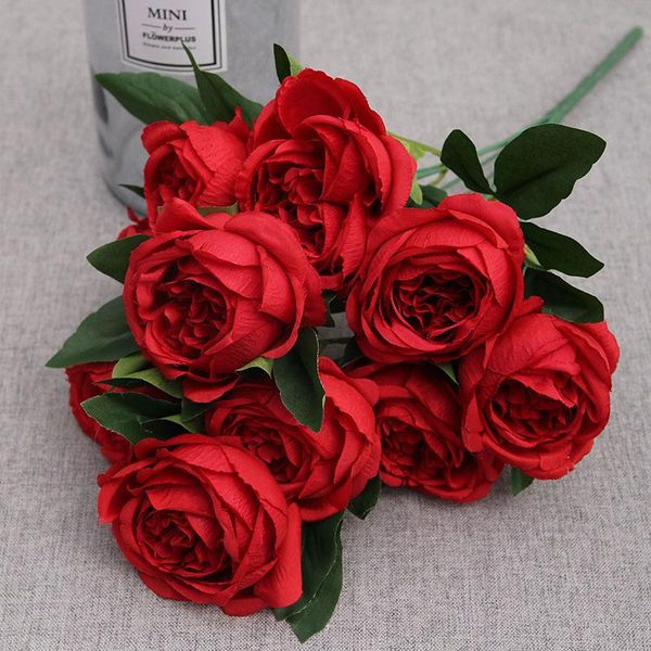 decorative flowers & wreaths 10 heads artificial peony flower fake bunch plant leaves office home el wedding decor
decorative flowers & wreaths 10 heads artificial peony flower fake bunch plant leaves office home el wedding decor