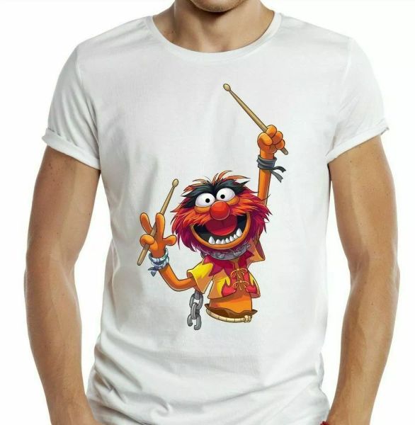 Animal T-shirt Muppet White 80s 90s Retro Tee drummer funny wild kermit piggy uk, White;black
Animal T-shirt Muppet White 80s 90s Retro Tee drummer funny wild kermit piggy uk, White;black