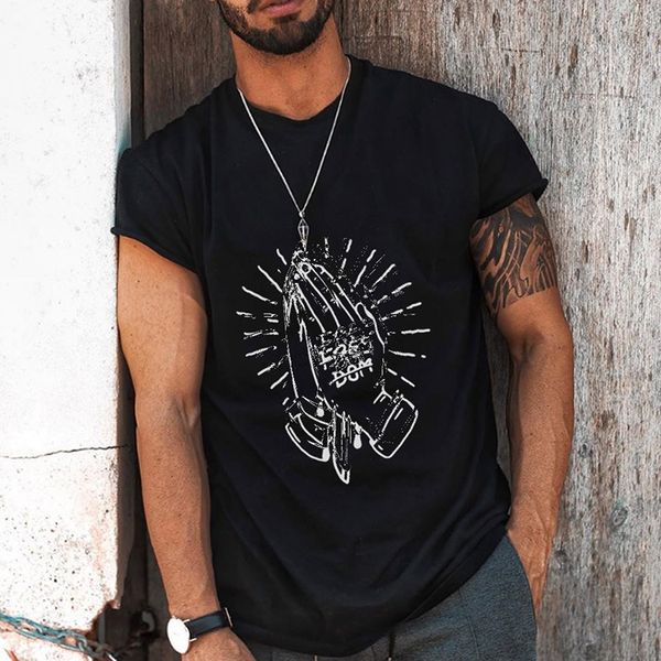 fashion t-shirt men's 2021 short sleeve large black casual personalized printed top, White;black
fashion t-shirt men's 2021 short sleeve large black casual personalized printed top, White;black