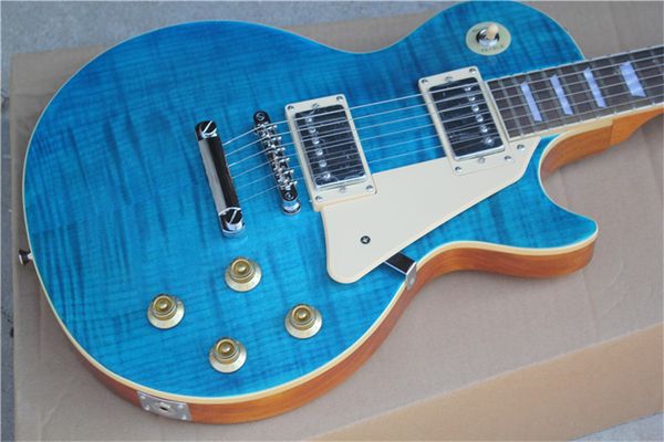 2021 classic lp electric guitar guitar abalone color inlaid, quilted maple blue color
2021 classic lp electric guitar guitar abalone color inlaid, quilted maple blue color