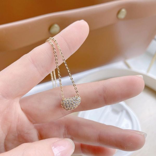 elegant exquisite 14k real gold simple peas cubic zircon sparkling clavicle chain necklace for women chains, Silver
elegant exquisite 14k real gold simple peas cubic zircon sparkling clavicle chain necklace for women chains, Silver