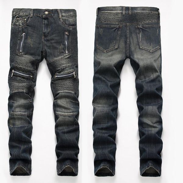men's jeans spring light-colored ripped cuffed trousers rotten feet edge tide brand slim stretch fashion foot pants, Blue
men's jeans spring light-colored ripped cuffed trousers rotten feet edge tide brand slim stretch fashion foot pants, Blue