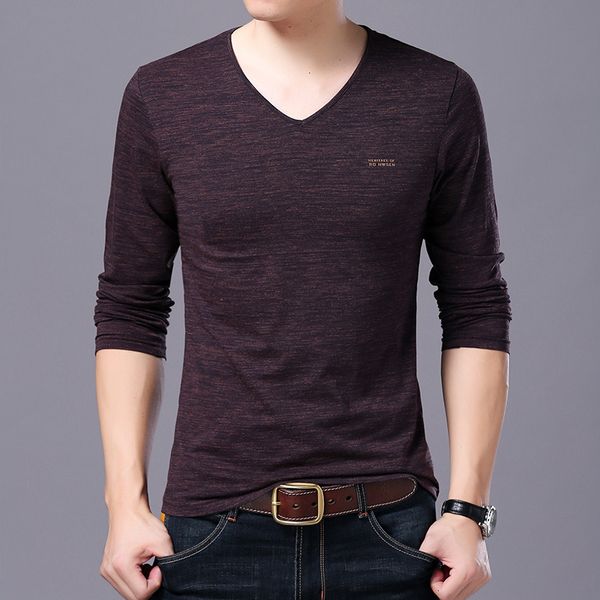2021 autumn winter long sleeve t-shirt korean version v-neck letter pullover middle-aged and young men's bottoming shirt, Black
2021 autumn winter long sleeve t-shirt korean version v-neck letter pullover middle-aged and young men's bottoming shirt, Black