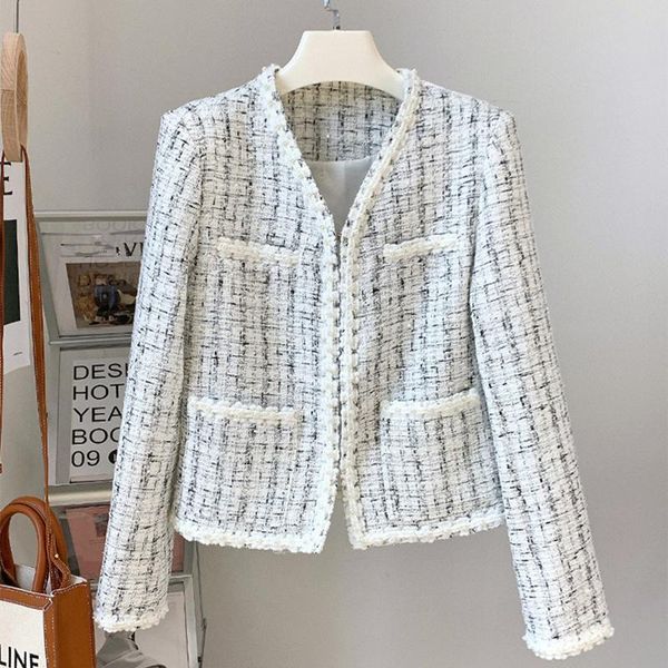 women's jackets 2021 spring autumn kpop women short cropped tweed fashion v neck office ladies plaid coat, Black;brown
women's jackets 2021 spring autumn kpop women short cropped tweed fashion v neck office ladies plaid coat, Black;brown