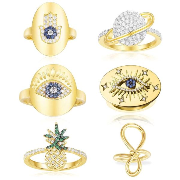kakany fashion charm 1: 1 eye shape, palm planet pineapple ring women's jewelry en engraved logo cluster rings, Golden;silver
kakany fashion charm 1: 1 eye shape, palm planet pineapple ring women's jewelry en engraved logo cluster rings, Golden;silver
