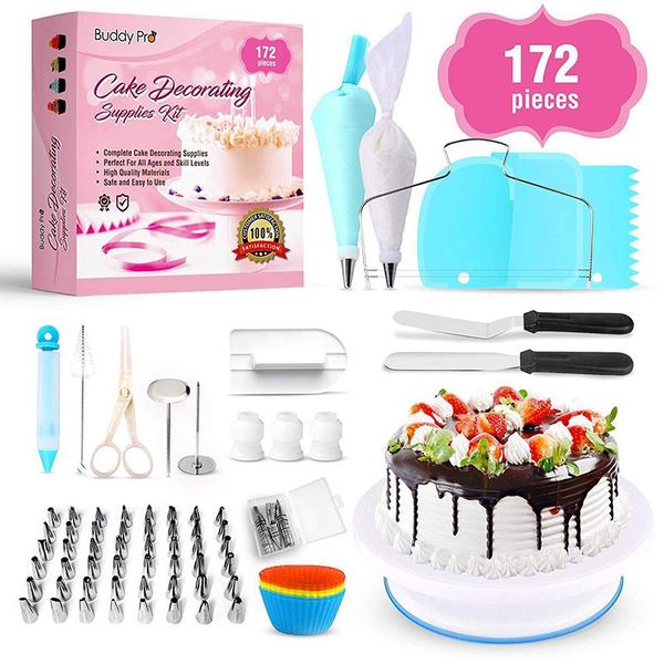 baking & pastry tools 172-piece cake turntable decorating nozzle set with piping bag tpu russian reusable mold
baking & pastry tools 172-piece cake turntable decorating nozzle set with piping bag tpu russian reusable mold