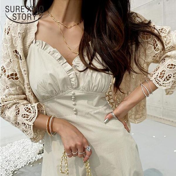 women's blouses & shirts chic crochet floral knitted woman long sleeve hollow v-neck embroidery lace blouse women sunscreen clothing 15, White
women's blouses & shirts chic crochet floral knitted woman long sleeve hollow v-neck embroidery lace blouse women sunscreen clothing 15, White