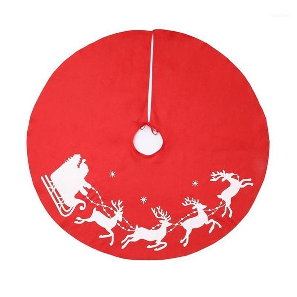 christmas decorations 100cm red tree skirt reindeer sled santa claus polyester snowflakes xmas cover decor party decoration ywyw071
christmas decorations 100cm red tree skirt reindeer sled santa claus polyester snowflakes xmas cover decor party decoration ywyw071