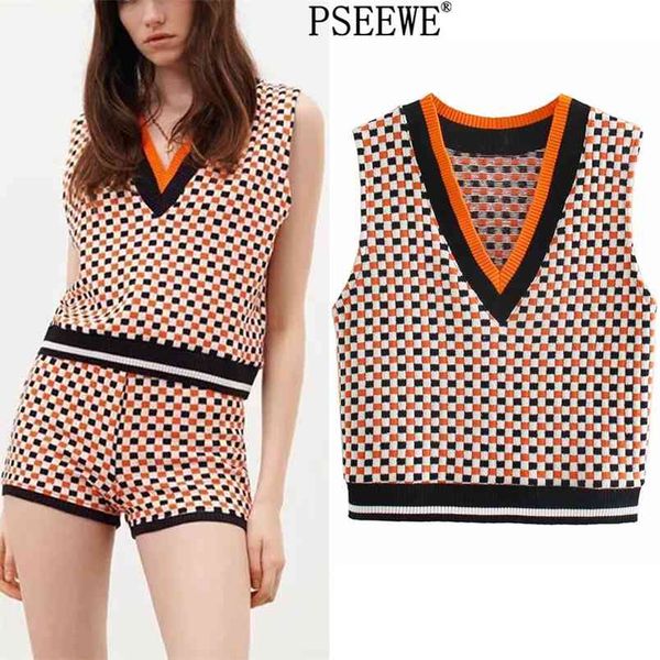 spring jacquard knitted plaid women vest vintage contrast ribbed v neck sleeveless cropped vests woman sweater 210519, White;black
spring jacquard knitted plaid women vest vintage contrast ribbed v neck sleeveless cropped vests woman sweater 210519, White;black