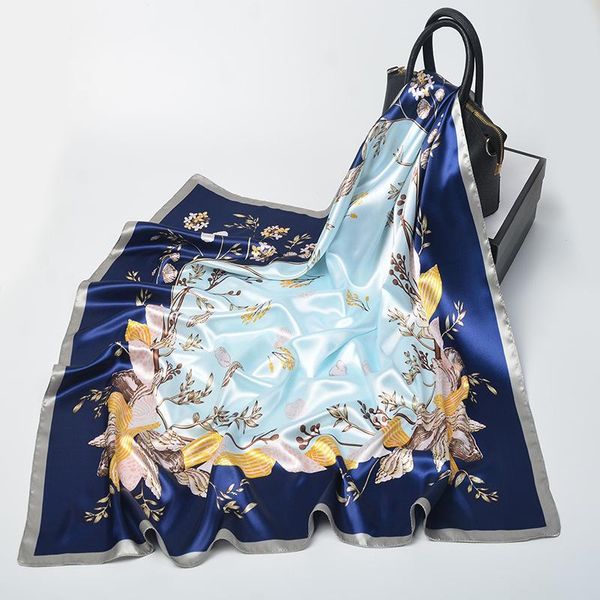 scarves 2021 sunscreen square headcloth fashion high-grade large kerchief female silk scarf summer print bandana 90x90cm shawl, Blue;gray
scarves 2021 sunscreen square headcloth fashion high-grade large kerchief female silk scarf summer print bandana 90x90cm shawl, Blue;gray