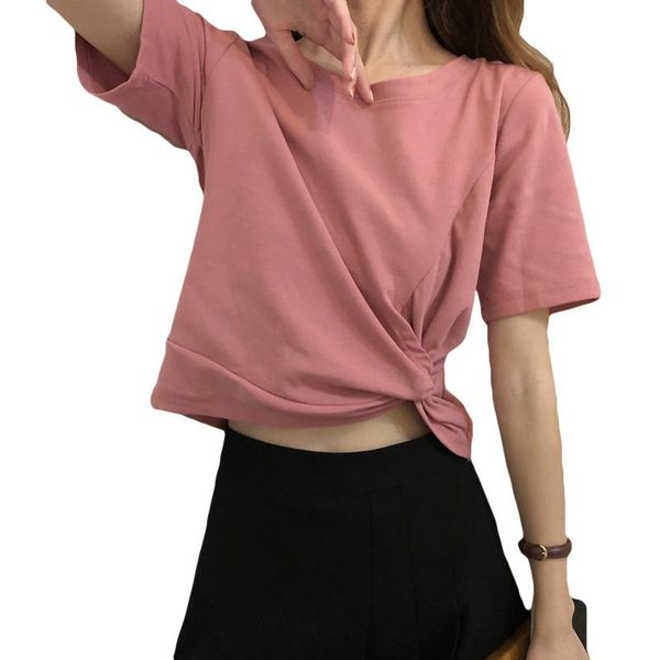 women's t-shirt 2021 summer short-sleeved women sense short solid color o neck casual female student clothing k1524, White
women's t-shirt 2021 summer short-sleeved women sense short solid color o neck casual female student clothing k1524, White