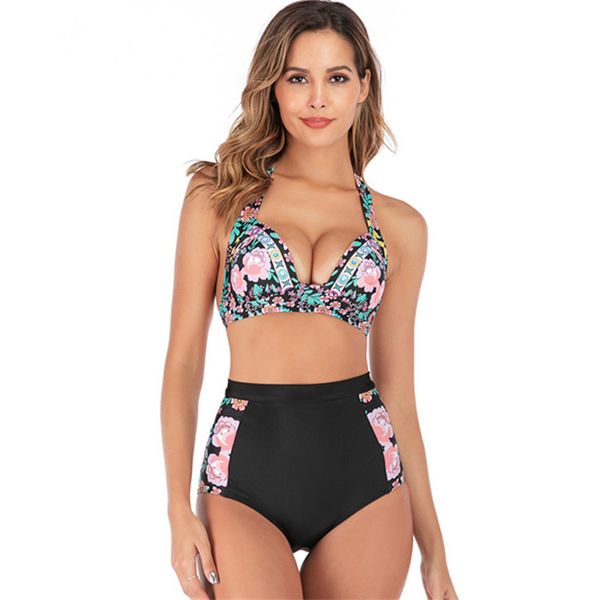 in stock women's swimwear halter high waist solid multi color print split two-pieces bikini neck band swim suit 15 colors ottie, White;black
in stock women's swimwear halter high waist solid multi color print split two-pieces bikini neck band swim suit 15 colors ottie, White;black