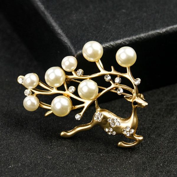 pins, brooches exquisite christmas sika deer brooch imitation pearl rhinestone cute fashion pins clothes jewelry accessories for women, Gray
pins, brooches exquisite christmas sika deer brooch imitation pearl rhinestone cute fashion pins clothes jewelry accessories for women, Gray