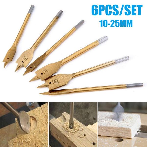 professional drill bits set 6pcs titanium-plated woodworking flat hexagonal handle 10-25mm hole opener mf999
professional drill bits set 6pcs titanium-plated woodworking flat hexagonal handle 10-25mm hole opener mf999