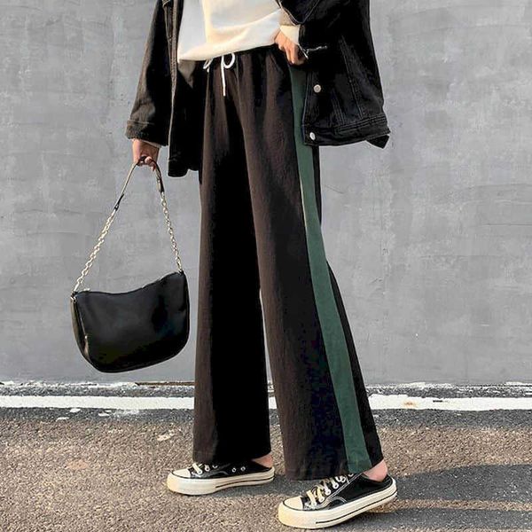 sweatpants cotton loose casual all-match trousers women's autumn style plus velvet thickening student high waist slim pants 210526, Black;white
sweatpants cotton loose casual all-match trousers women's autumn style plus velvet thickening student high waist slim pants 210526, Black;white