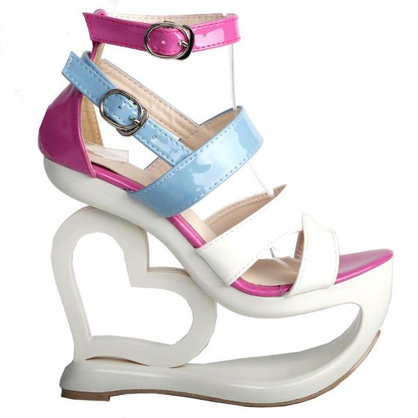 white pink blue strappy heart heel wedge wedding sandals sz 4/5/6/7/8/9/ dress shoes, Black
white pink blue strappy heart heel wedge wedding sandals sz 4/5/6/7/8/9/ dress shoes, Black