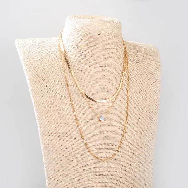 pendant necklaces 2021 multilayer zircon heart necklace for women gold clavicle chain elegant charm wedding jewelry stainless steel, Silver
pendant necklaces 2021 multilayer zircon heart necklace for women gold clavicle chain elegant charm wedding jewelry stainless steel, Silver