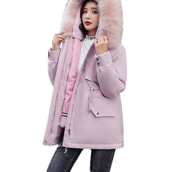 women's down & parkas 2021 winter jacket women cotton warm parka fashion letter embroidery fur collar female long hooded parker coat sn, Black
women's down & parkas 2021 winter jacket women cotton warm parka fashion letter embroidery fur collar female long hooded parker coat sn, Black