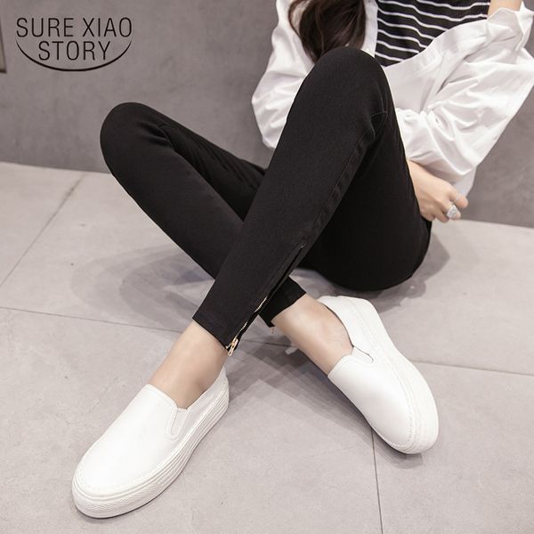 plus size stretch outwear skinny leggings pencil high women zipper design elegant ealstic waist casual pants 7355 50 210417, Black;white
plus size stretch outwear skinny leggings pencil high women zipper design elegant ealstic waist casual pants 7355 50 210417, Black;white