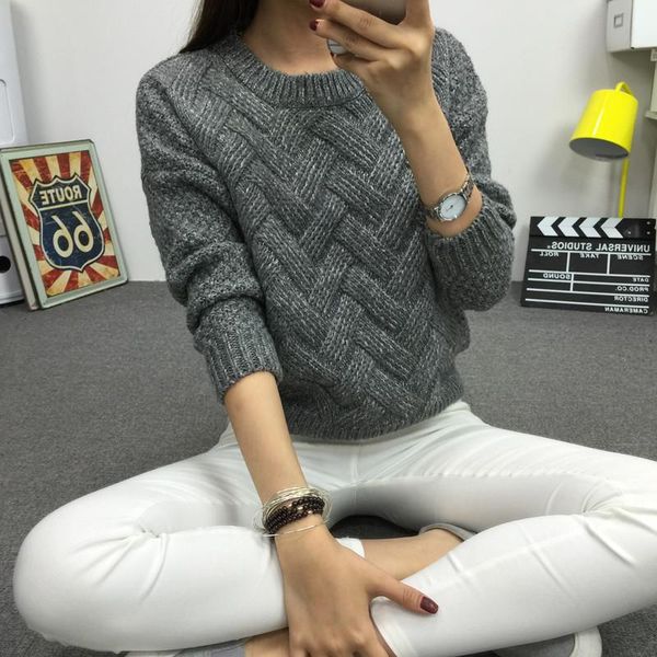 women's sweaters korean 2021 vintage women sweater fashion o-neck pullover winter knit basic loose female knitwear outerwear coats, White;black
women's sweaters korean 2021 vintage women sweater fashion o-neck pullover winter knit basic loose female knitwear outerwear coats, White;black