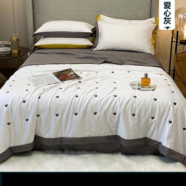 gray satin silk quilt for summer bedding set bedspread comforter ab side water washed real embroidery bed cover king queen comforters & sets
gray satin silk quilt for summer bedding set bedspread comforter ab side water washed real embroidery bed cover king queen comforters & sets