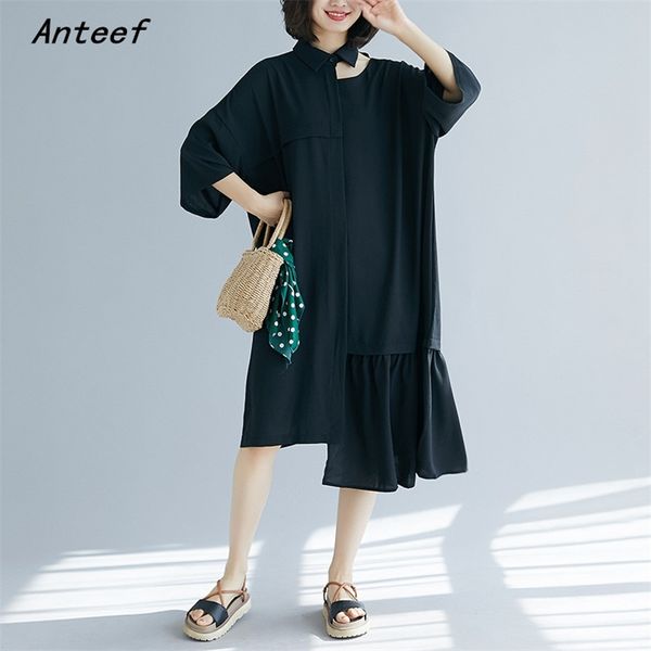 short sleeve plus size black cotton dresses for women casual loose long woman summer dress elegant clothes sundress 210517, Black;gray
short sleeve plus size black cotton dresses for women casual loose long woman summer dress elegant clothes sundress 210517, Black;gray