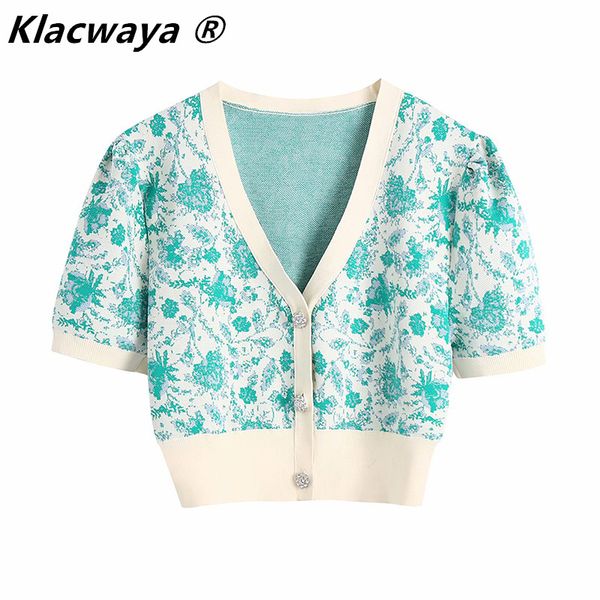 women fashion v neck floral print jacquard short knitted sweater female chic puff sleeve cardigans crop 210521, White
women fashion v neck floral print jacquard short knitted sweater female chic puff sleeve cardigans crop 210521, White