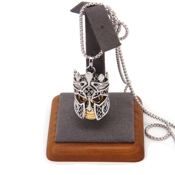 pendant necklaces hemiston skull knight head pattern retro fashion titanium steel men necklace punk jewelry, Silver
pendant necklaces hemiston skull knight head pattern retro fashion titanium steel men necklace punk jewelry, Silver