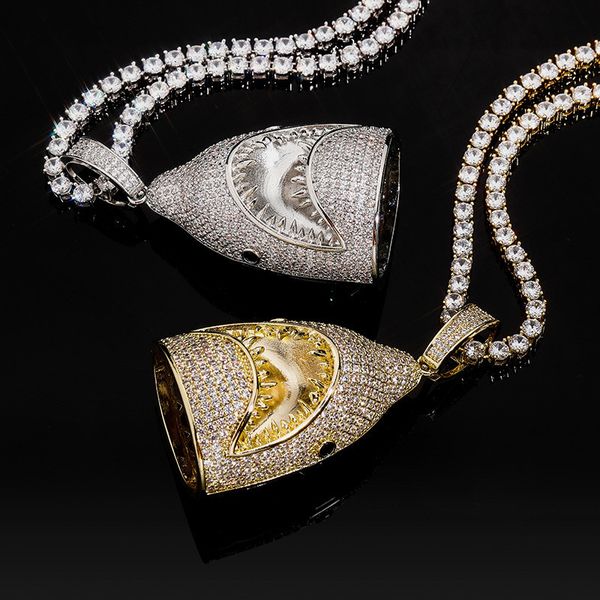 gold plated ice out bling cz shark pendant necklace with 24inch rope chain for men punk jewelry, Silver
gold plated ice out bling cz shark pendant necklace with 24inch rope chain for men punk jewelry, Silver
