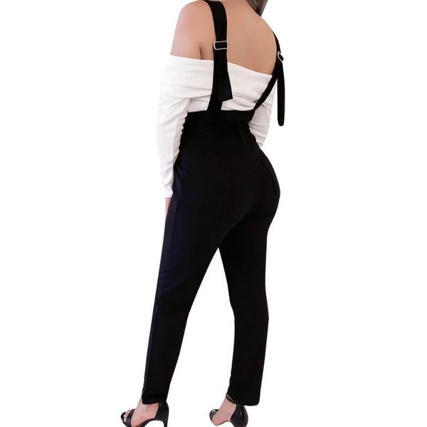 women's jumpsuits & rompers women long jumpsuit elegant strap female romper casual solid ladies overalls, Black;white
women's jumpsuits & rompers women long jumpsuit elegant strap female romper casual solid ladies overalls, Black;white