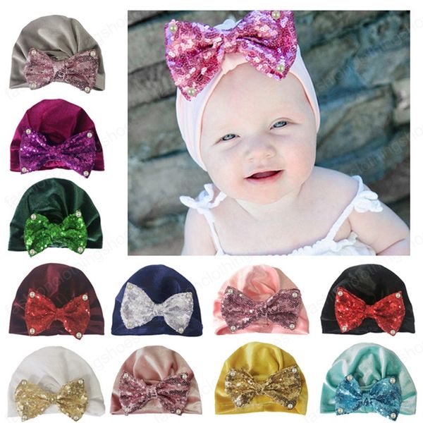 11 colors shining big sequins pearls bows hats velvet newborn infant caps children bowknot headwear birthday gifts, Yellow
11 colors shining big sequins pearls bows hats velvet newborn infant caps children bowknot headwear birthday gifts, Yellow