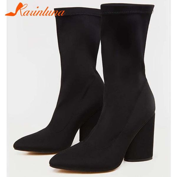 boots karin fashion female 2021 autumn slim daily pointed toe thick high heels slip on women ankle shoes, Black
boots karin fashion female 2021 autumn slim daily pointed toe thick high heels slip on women ankle shoes, Black