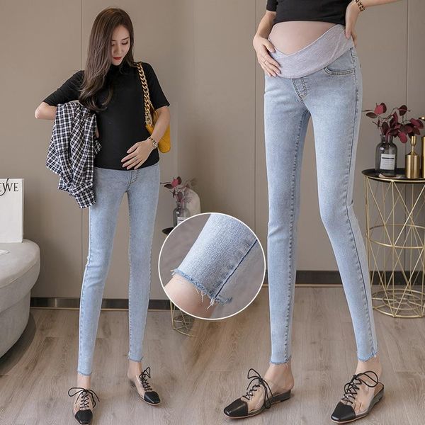 maternity bottoms pregnant women's trousers jeans spring autumn models low waist small feet straight outer wear loose clothes, White
maternity bottoms pregnant women's trousers jeans spring autumn models low waist small feet straight outer wear loose clothes, White