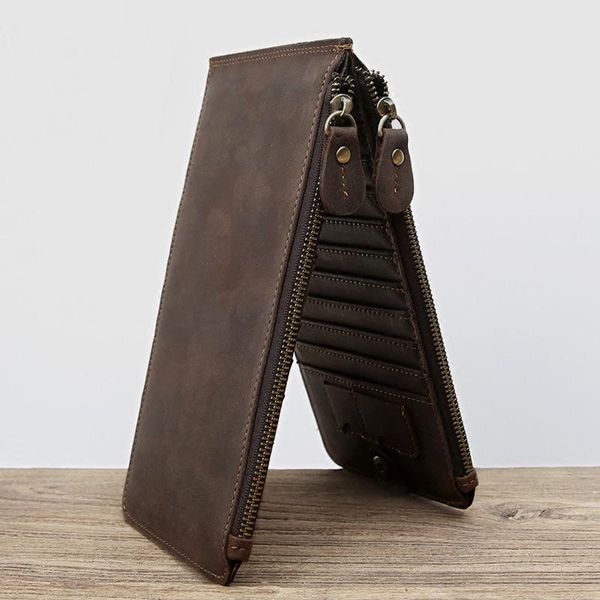 wallets fashion men real genuine crazy horse leather wallet double zipper coin purse card holder brand bag handmade, Red;black
wallets fashion men real genuine crazy horse leather wallet double zipper coin purse card holder brand bag handmade, Red;black
