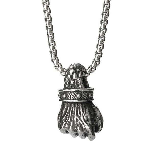 pendant necklaces 316l stainless steel heavy industrial texture retro fist titanium hip hop street necklace no fade, Silver
pendant necklaces 316l stainless steel heavy industrial texture retro fist titanium hip hop street necklace no fade, Silver