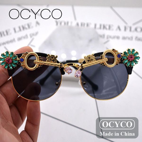 sunglasses 2021 luxury baroque crystal punk women vintage round sun glasses men oculos feminino lentes gafas de sol mujer uv400, White;black
sunglasses 2021 luxury baroque crystal punk women vintage round sun glasses men oculos feminino lentes gafas de sol mujer uv400, White;black