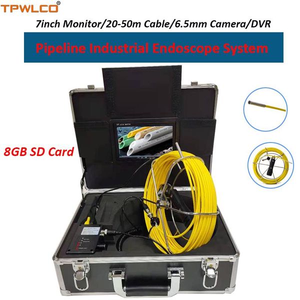 cameras 7inch pipeline industrial endoscope drain sewer camera system 8gb sd card with dvr 6.5mm video inspection 20-50m cable
cameras 7inch pipeline industrial endoscope drain sewer camera system 8gb sd card with dvr 6.5mm video inspection 20-50m cable