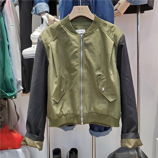 women's jackets seebeautiful contrast color spliced loose jacket coat stand collar long sleeve zipper women autumn 2021 fashion tide g4, Black;brown
women's jackets seebeautiful contrast color spliced loose jacket coat stand collar long sleeve zipper women autumn 2021 fashion tide g4, Black;brown