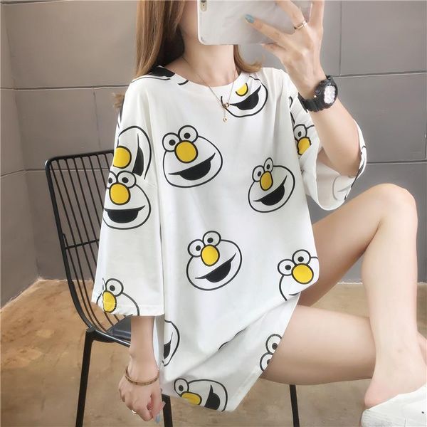 summer fashion loose womens t shirt long sleeve tee funny print oversize ns4549, White
summer fashion loose womens t shirt long sleeve tee funny print oversize ns4549, White